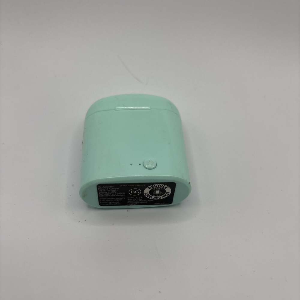 Wireless Gear Model 2A True Wireless Earbuds, Mint Green with charging case
